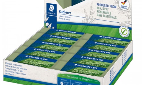 Staedtler, gomma, olive, Eco, 526, scrittura, correzione, Germania.