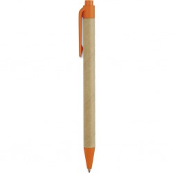 PENNA A SFERA IN PLASTICA BIODEGRADABILE E CARTONE RICICLATO Arancione
