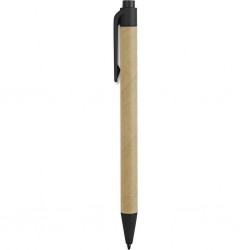 PENNA A SFERA IN PLASTICA BIODEGRADABILE E CARTONE RICICLATO Nero