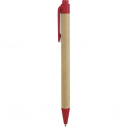 PENNA A SFERA IN PLASTICA BIODEGRADABILE E CARTONE RICICLATO Rosso