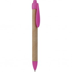 * PENNA A SFERA IN PLASTICA E CARTONE RICICLATO RS (rosa)