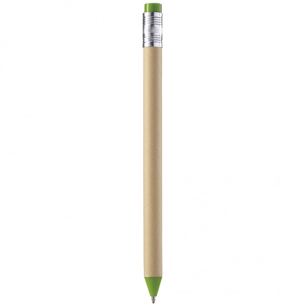 PENNA A SFERA IN PLASTICA E CARTONE RICICLATO Verde Acido