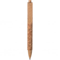 PENNA A SFERA IN SUGHERO E PAGLIA DI GRANO+ABS Beige