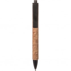 PENNA A SFERA IN SUGHERO E PAGLIA DI GRANO+ABS Nero