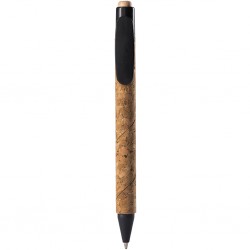 PENNA A SFERA IN SUGHERO E PAGLIA DI GRANO+ABS Nero
