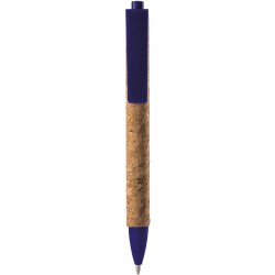 PENNA A SFERA IN SUGHERO E PLASTICA Blu