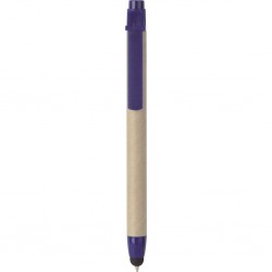 PENNA A SFERA CON TOUCH SCREEN IN PLASTICA E CARTONE RICICLATO Blu