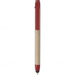 PENNA A SFERA CON TOUCH SCREEN IN PLASTICA E CARTONE RICICLATO Rosso