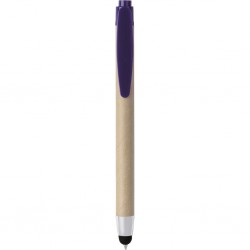 PENNA A SFERA CON TOUCH SCREEN IN PLASTICA E CARTONE RICICLATO Blu