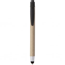 PENNA A SFERA CON TOUCH SCREEN IN PLASTICA E CARTONE RICICLATO Nero