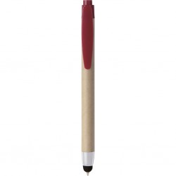 PENNA A SFERA CON TOUCH SCREEN IN PLASTICA E CARTONE RICICLATO Rosso