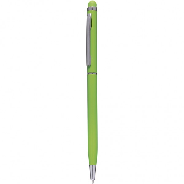 PENNA A SFERA CON TOUCH SCREEN IN ALLUMINIO Verde Acido