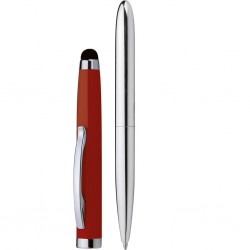 PENNA A SFERA CON TOUCH SCREEN IN METALLO Rosso