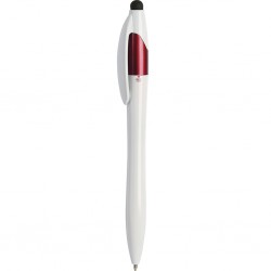PENNA A SFERA A 3 COLORI CON TOUCH SCREEN IN PLASTICA Rosso