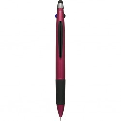 PENNA A SFERA A 3 COLORI CON TOUCH SCREEN IN PLASTICA Bordeaux