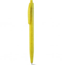PENNA A SFERA IN PAGLIA DI GRANO+ABS Giallo