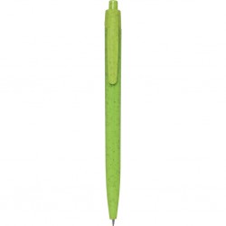 PENNA A SFERA IN PAGLIA DI GRANO+ABS Verde Acido