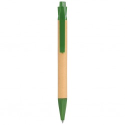 PENNA A SFERA IN CARTONE RICICLATO E PLA Verde