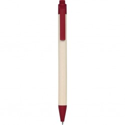 PENNA A SFERA IN CARTONE RICICLATO DEL LATTE E PLA Rosso