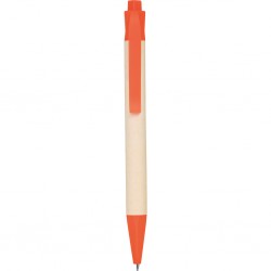 PENNA A SFERA IN CARTONE RICICLATO DEL LATTE E PLA Arancione