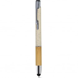 PENNA A SFERA CON TOUCH SCREEN IN PAGLIA DI GRANO+ABS, BAMB