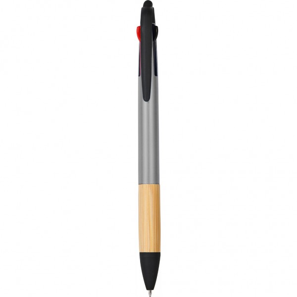 PENNA A SFERA A 3 COLORI CON TOUCH SCREEN IN PLASTICA E BAMB