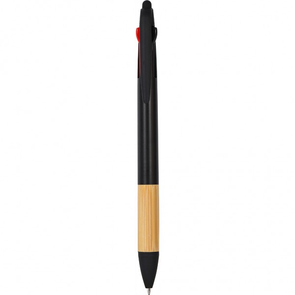 PENNA A SFERA A 3 COLORI CON TOUCH SCREEN IN PLASTICA E BAMB
