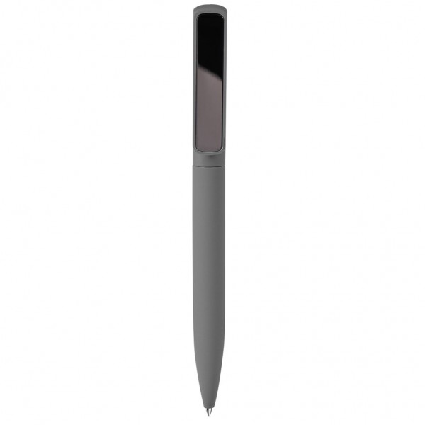 PENNA A SFERA IN ALLUMINIO RICICLATO SOFT TOUCH, PLASTICA E METALLO GR (grigio)