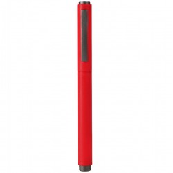 con clip in metallo, chiusura con cappuccio e refill nero a inchiostro gel R (rosso)