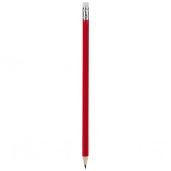 in legno naturale, mina 2B R (rosso)