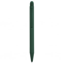 fusto in alluminio riciclato rivestito in materiale gommato al tatto. Personalizzabile solo con incisione laser, il logo inciso a laser sarà di colore silver. Chiusura a scatto, refill nero V (verde)