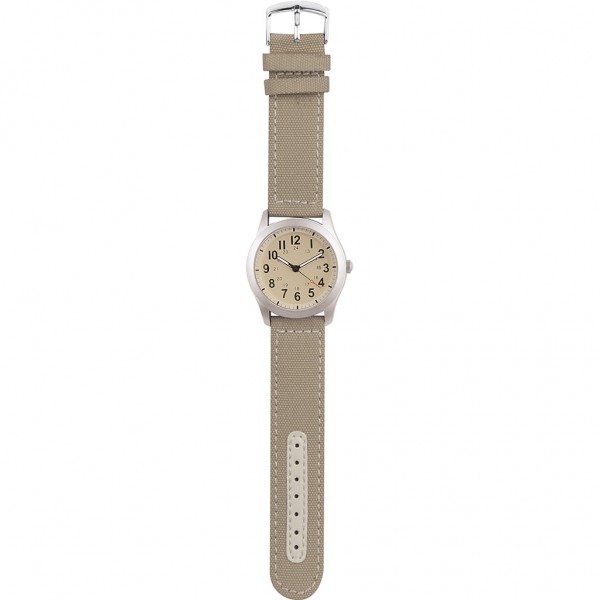 OROLOGIO ANALOGICO PERSONALIZZABILE IN METALLO E NYLON Beige