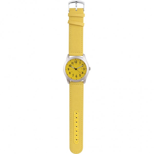 OROLOGIO ANALOGICO PERSONALIZZABILE IN METALLO E NYLON Giallo