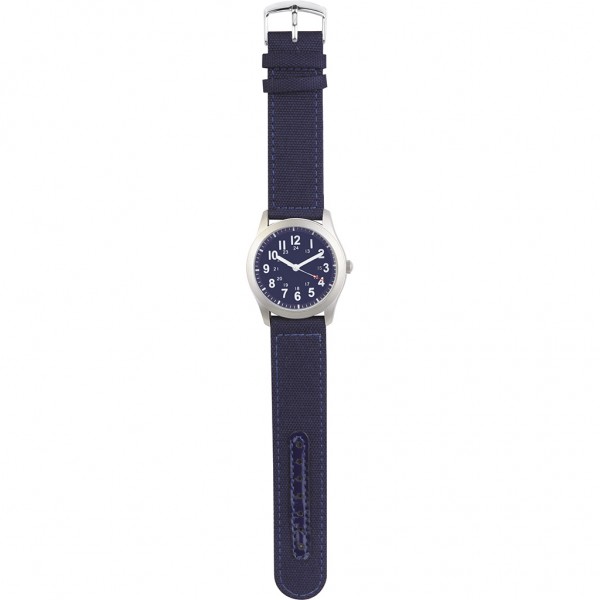 OROLOGIO ANALOGICO PERSONALIZZABILE IN METALLO E NYLON Blu navy