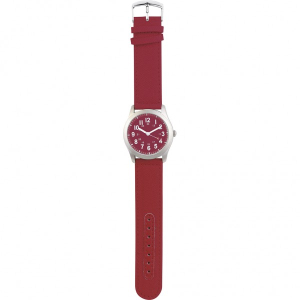 OROLOGIO ANALOGICO PERSONALIZZABILE IN METALLO E NYLON Rosso