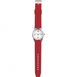 OROLOGIO ANALOGICO PERSONALIZZABILE IN METALLO E SILICONE Rosso