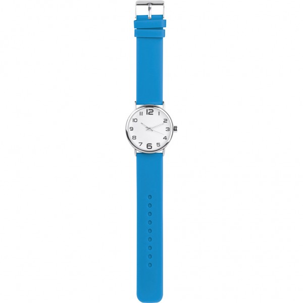 OROLOGIO ANALOGICO PERSONALIZZABILE IN METALLO E SILICONE Sky blue