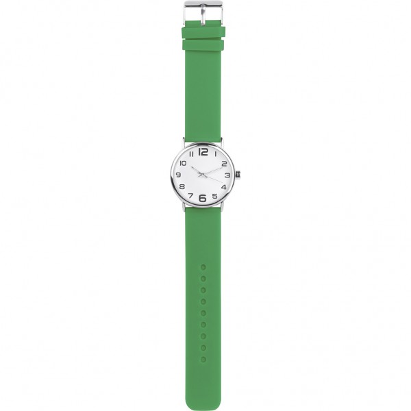 OROLOGIO ANALOGICO PERSONALIZZABILE IN METALLO E SILICONE Verde