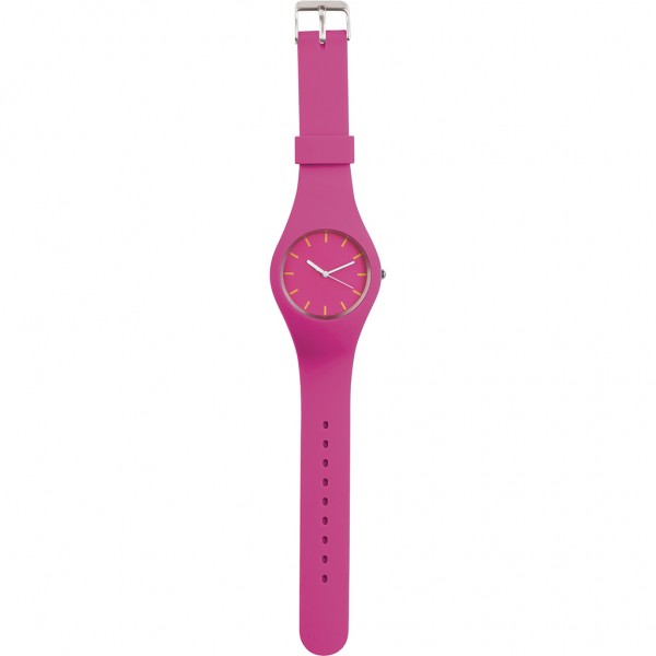 OROLOGIO ANALOGICO PERSONALIZZABILE IN SILICONE Fucsia