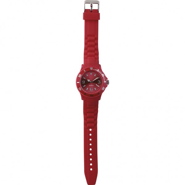 OROLOGIO ANALOGICO PERSONALIZZABILE IN PLASTICA E SILICONE Rosso