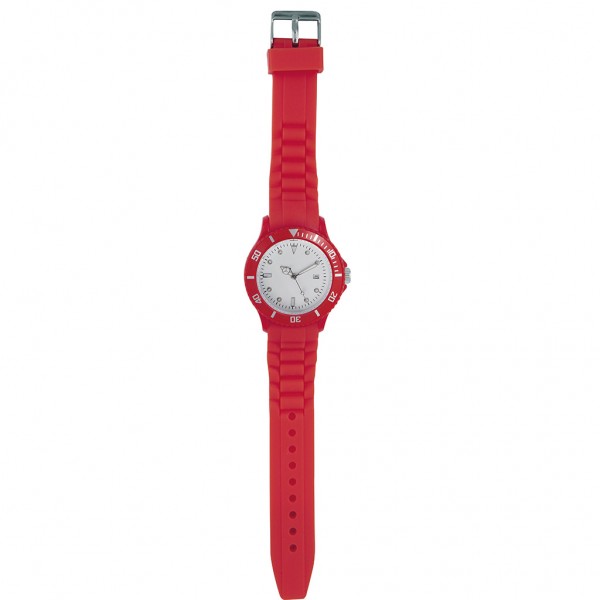 OROLOGIO ANALOGICO PERSONALIZZABILE IN PLASTICA E SILICONE Rosso