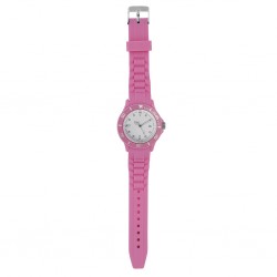 OROLOGIO ANALOGICO PERSONALIZZABILE IN PLASTICA E SILICONE Rosa