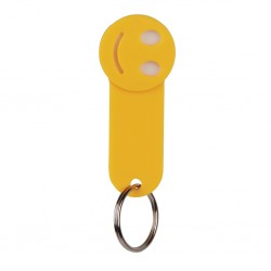 PORTACHIAVI CON PORTAGETTONE IN PLASTICA E METALLO - IMBALLI: 2000/100 MISURE: 6, Giallo