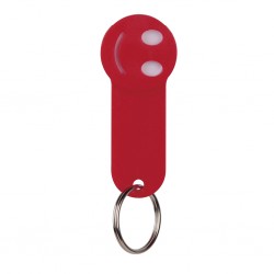 PORTACHIAVI CON PORTAGETTONE IN PLASTICA E METALLO - IMBALLI: 2000/100 MISURE: 6, Rosso