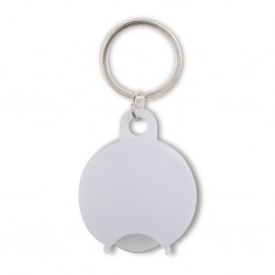 PORTACHIAVI CON PORTAGETTONE IN PLASTICA E METALLO - IMBALLI: 500/100 MISURE: Ø  4,1 Bianco