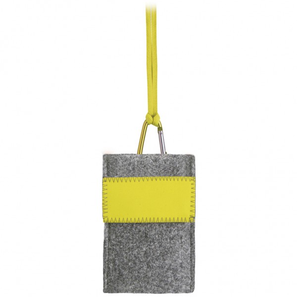 * PORTA CELLULARE DA COLLO IN FELTRO Giallo