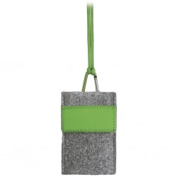 * PORTA CELLULARE DA COLLO IN FELTRO Verde Acido