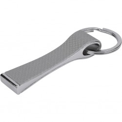 PORTACHIAVI IN METALLO E PU Grigio