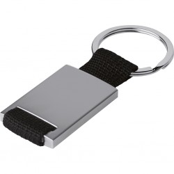 PORTACHIAVI IN METALLO E POLIESTERE Nero