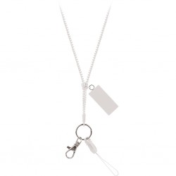 * PORTA BADGE A CERNIERA IN PLASTICA Bianco